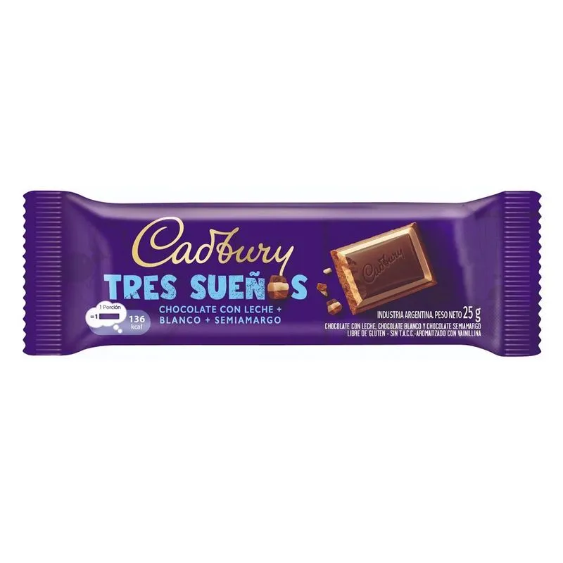 CADBURY 25G TRES SUE?OS